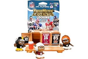 Teenymates Party Animal 2026 NFL Legends Series 4 Figures, Team Colors, One Size NFL Legends 2026 Locker Room Pack