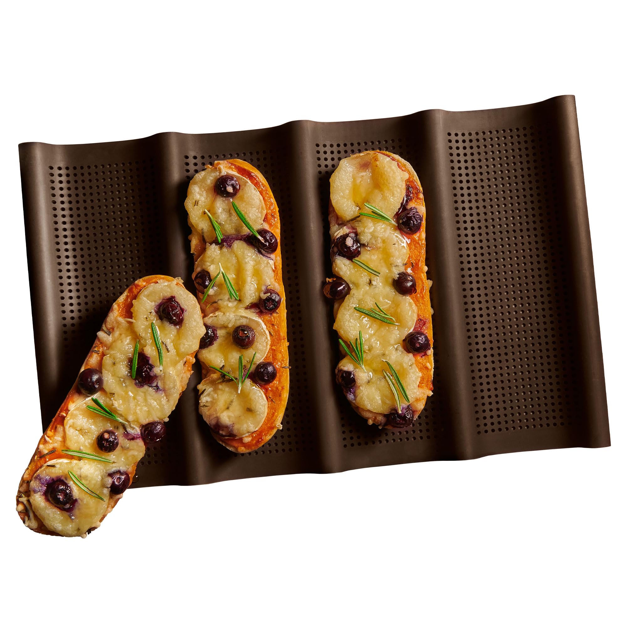 Lurch 85089 FlexiForm Mini Baguette Mat 32.5 x 20.5 cm Premium Platinum Silicone Brown