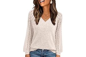 AUTOMET Women Long Sleeve Shirts Fall Lace Tops 2025 Fashion V Neck Winter Sweaters Dressy Casual Tunic Blouse Work Clothing