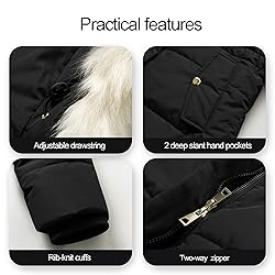 Chrisuno Women's 3/4 Length Winter Coat Parka