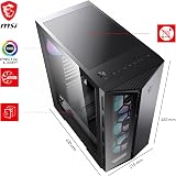 MSI MPG GUNGNIR 110R Mid-Tower Case ARGB 4x120mm Temp Glass USB-C Turbo view 3