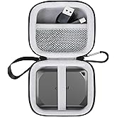 Lacdo Hard Drive Carrying Case for Crucial X9 / Crucial X10 Pro Portable SSD 1TB 2TB 4TB 500GB USB-C External Solid State Drive Hard EVA Shockproof Water Repellent Storage Travel Bag, Black+Gray