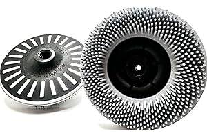 Pro-Graad 4-1/2” x 5/8”-11 120 Grit White Bristle Disc | Ceramic-Aluminum Oxide Abrasive Bristle Disc with 5/8”-11 Fast Change Hub | Remove Coatings Paint Rust Contaminants Weld Burn | Pack of 1