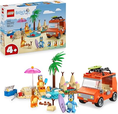 LEGO Bluey Beach & Family Car Trip 11202 with 3 Minifigures & Accessories
