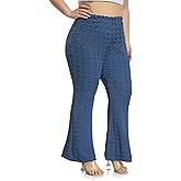 ZERDOCEAN Women's Plus Size Flare Leggings High-Waisted Bootcut Wide Leg Leggings Pants