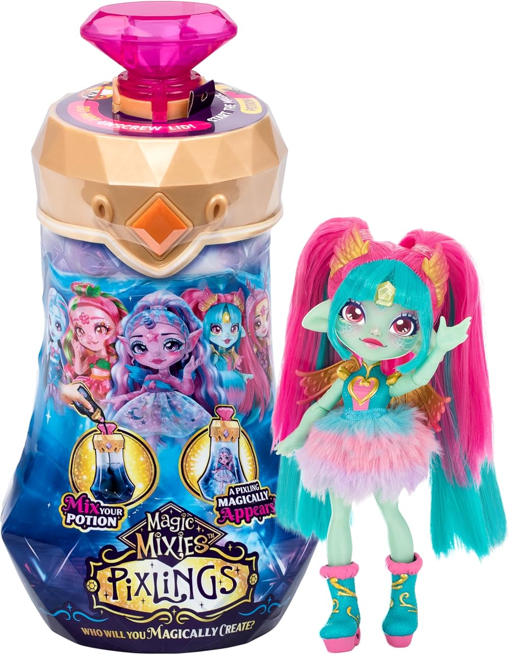 Magic Mixies Pixlings Create And Mix A Magic Potion Amber Dragon Pixling