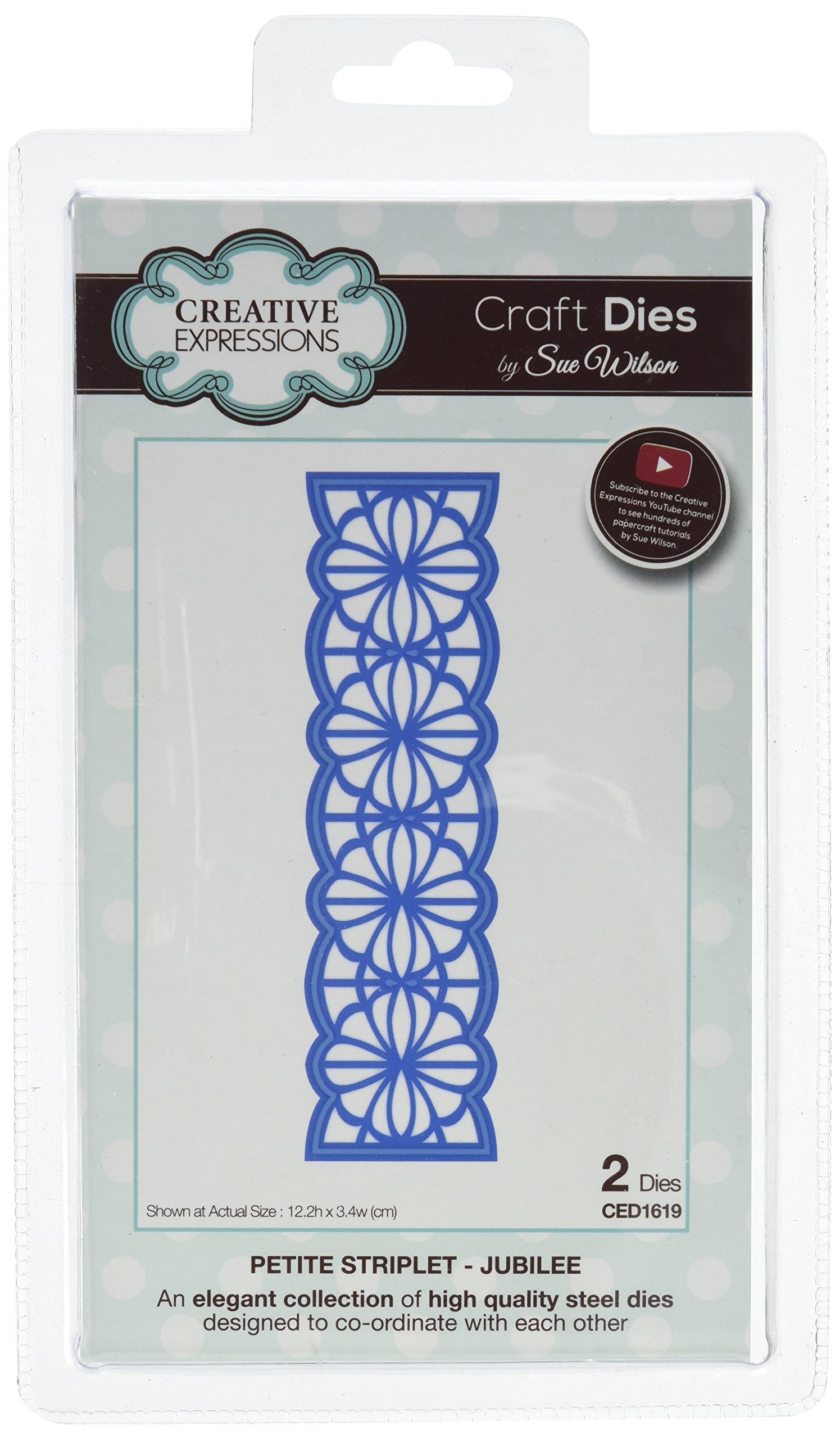 Sue Wilson Petite Striplet Collection Jubilee Die, Metal, 12.2 x 3.4 cm