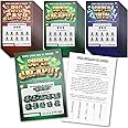 BLUE PANDA 30 Pack Fake Scratch Off Lottery Tickets- Gag Prank Winning Lotto Ticket Cards - Fake Lottery Ticket (3 Designs)