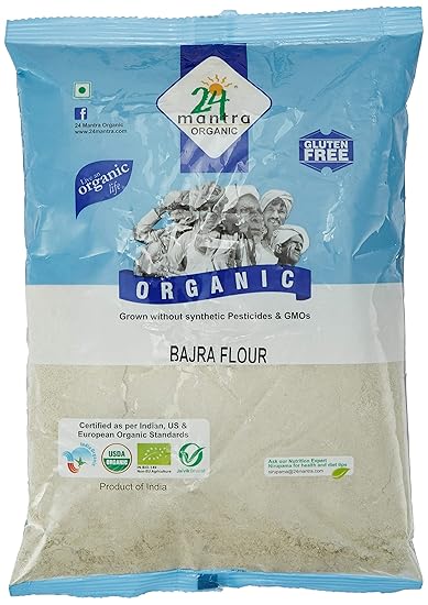 24 Mantra Organic Bajra (Pearl Millet) Flour, 500g