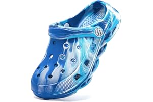 WOUEOI Kid's Tie Dye Clogs Garden Shoes Cartoon Slides Toddler Sandals Beach Slipper Girls Boys