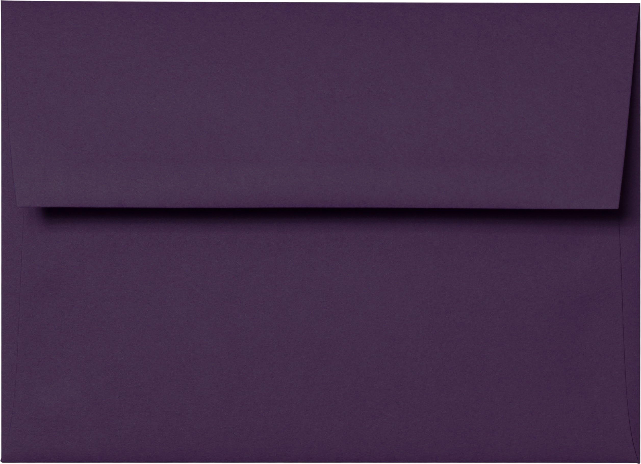 A-7 Purple Eggplant Solid Matte Envelopes (Straight Flap, (5 1/4" x 7 1/4") - 50 Envelopes from Paper and More