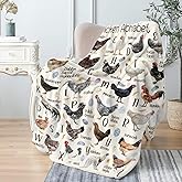 Chicken Alphabet Blanket Gifts Super Soft Lightweight Flannel Blankets Throw for Kids, Adult, Suitable for Couch, Sofa, Bed, Camping, Travel All Seasons 40"x50" for Kid