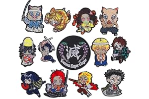 ELEFOCUS 13 Pcs Embroidered Patches, Decorative Anime Repair Patches Applique Patches, Suitable for Sewing/Ironing On Children Adult Jacket Jeans Hat Backpack Socks