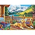 Puzzles for Adults 500 Pieces, Jigsaw Puzzles 500 Pieces Dog Mountain Jigsaw Puzzle Adult Puzzles Recycled Cardboard Puzzle Game Family Activity Nights Birthday Gift Toy 20.5x15inch