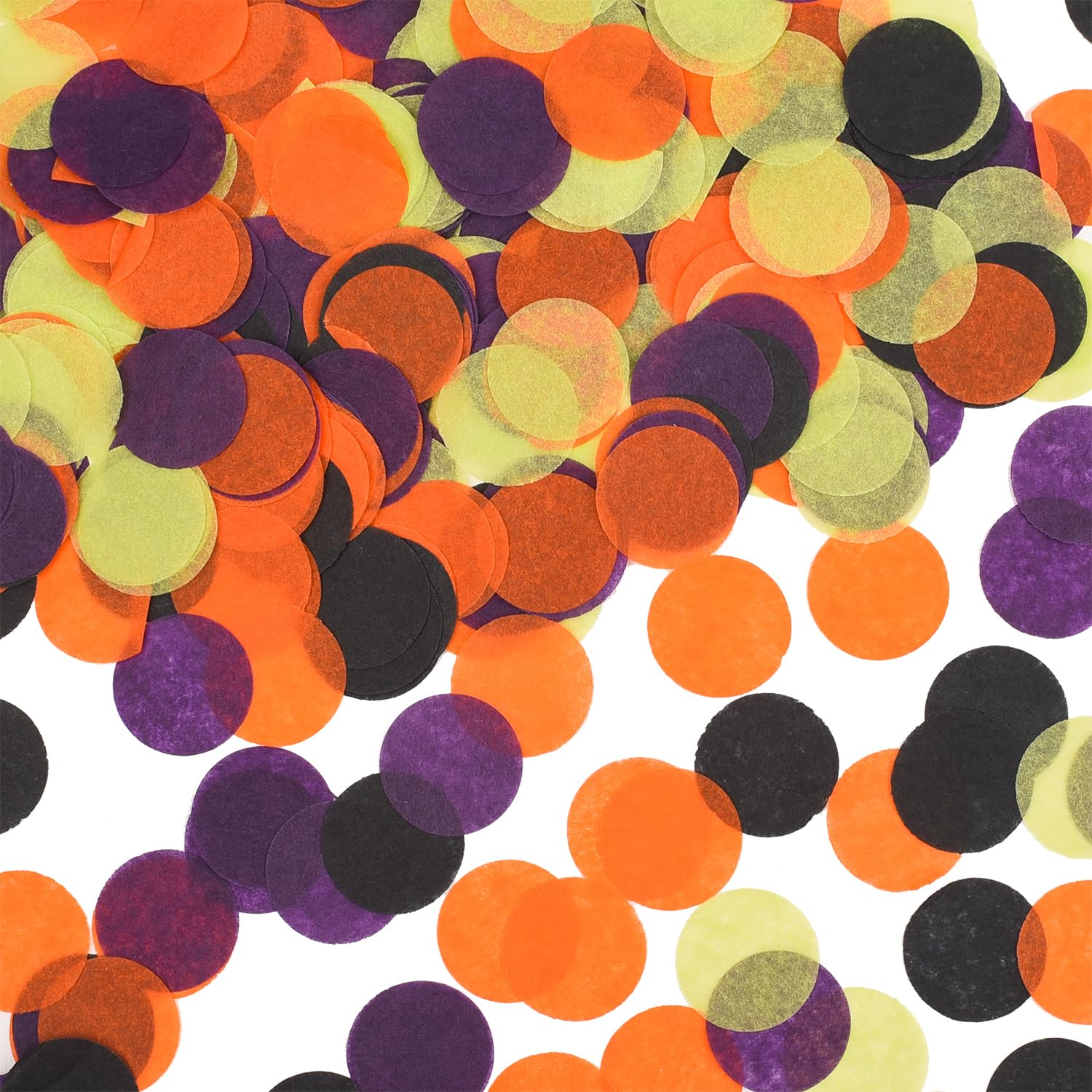 JNAWA 4000 Pieces Halloween Round Tissue Multicolor Paper Confetti Round Tissue Confetti for DIY Crafts Halloween Party Decoration