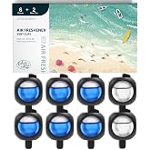DRIVEJOY Car Air Freshener Vent Clips, 8 PK, 6 Ocean, 2 New Car Scent, Long Lasting Air Fresheners for Men &amp; Women, Up to 240 Days, Odor Eliminator