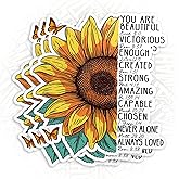 (3Pcs) You are Sticker Bible Verse Scripture Stickers Christian Faith Sunflower Stickers Religious Quotes Faith 2" Waterproof Die-Cut Vinyl Sticker for Laptop Water Bottle Kindle Decal Gifts 2 Inches