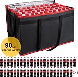 Musbus Insulated Food Delivery Bag Black Red Large 40x40x35 cm view 3