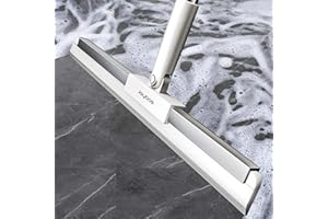 JOYBOS Rubber Squeegee Broom for Floor,62" Long Handle Window Squeegee, Silicone Pet Hair Remover,Magic Broom for Indoor Cleaning,Cleans Glass, Hair, fine dust, Liquids, Suitable for Smooth Floors, Rugs