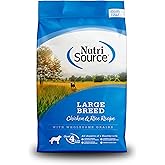 NutriSource Adult Dry Dog Food for Large Breeds, Chicken and Rice, 26LB