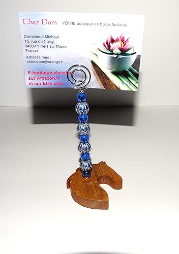Porte Photo Ou Note Artisanal Fait Main Tete De Cheval En Bois Exotique Chantournee Perles Cloisonnees Bleues Idee Cadeau Femme Noel Saint Valentin Fete Des Meres Anniversaire Naissance Amazon Fr Handmade