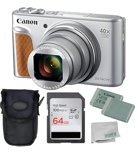 Amazon.com : Canon PowerShot SX740 HS Digital Camera 4PC Bundle