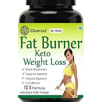 Clearcut Fat Burner, KETO Weight loss, Garcinia Combogia + Apple cidar vinegar + Green coffee + Green tea + L-carnitine + Guggule