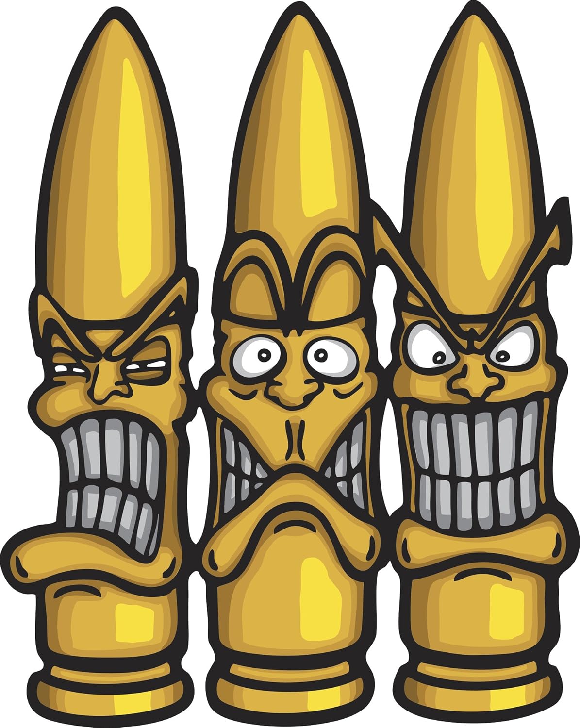 Amazon Com Silly Funny Golden Bullets Cartoon Vinyl Decal Sticker 2 Tall Automotive