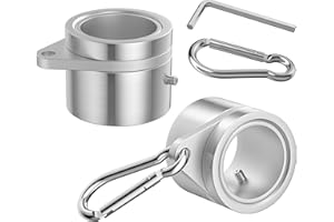 Yarkor Flag Pole Clip, Aluminum Alloy Flag Pole Rings, 360 Degree Rotating Tangle Free Flagpole Flag Mounting Rings Spinning 