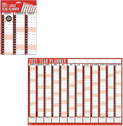 2021 Large Year Wall Planner Calendar 84cm X 60cm 8193 Amazon Co Uk Office Products