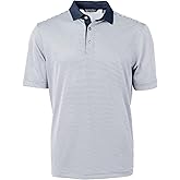 Cutter & Buck Mens Virtue Eco Pique Micro Stripe Recycled Mens Big & Tall Polo