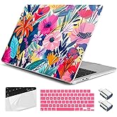 Yebiseven for MacBook Air 13(13.6) inch Case 2025 2024-2022 M4 M3 M2 A3240 A3113 A2681 Shockproof & Scratch-Resistant Hard Shell + Keyboard Cover + Trackpad Protector + Type C, Victorian Watercolor