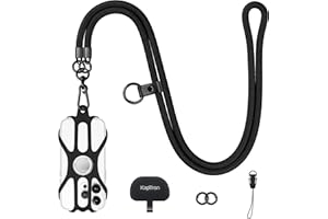 Kaptron Universal Cell Phone Lanyard: Adjustable Crossbody Cell Phone Strap with Silicone Phone Holder and Phone Tethers