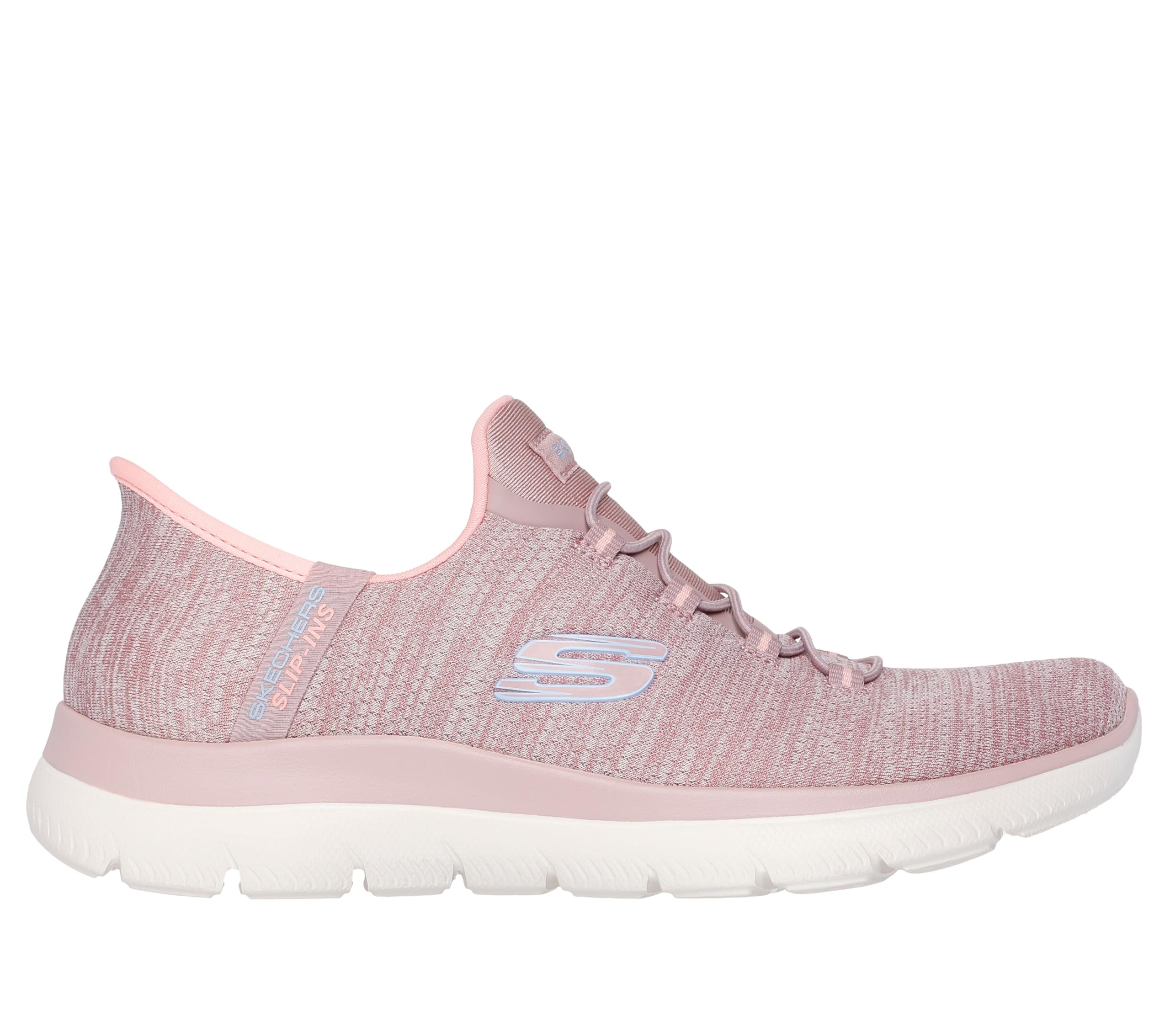 Skechers Womens Summits Everyday Set Hands Free Slip-INS Pink Light Blue 6 Medium Image