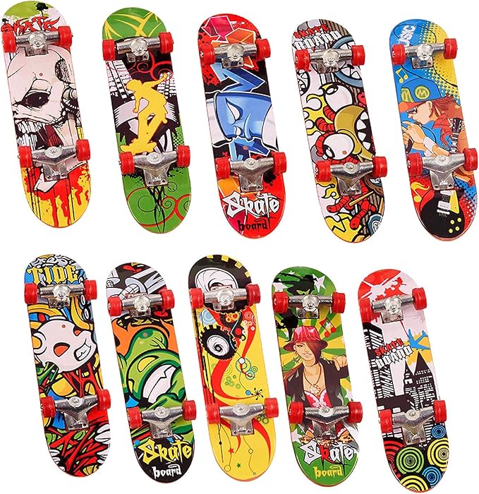 THE TWIDDLERS 24 Mini Skateboard Doigt Jouets Finger Skate pour