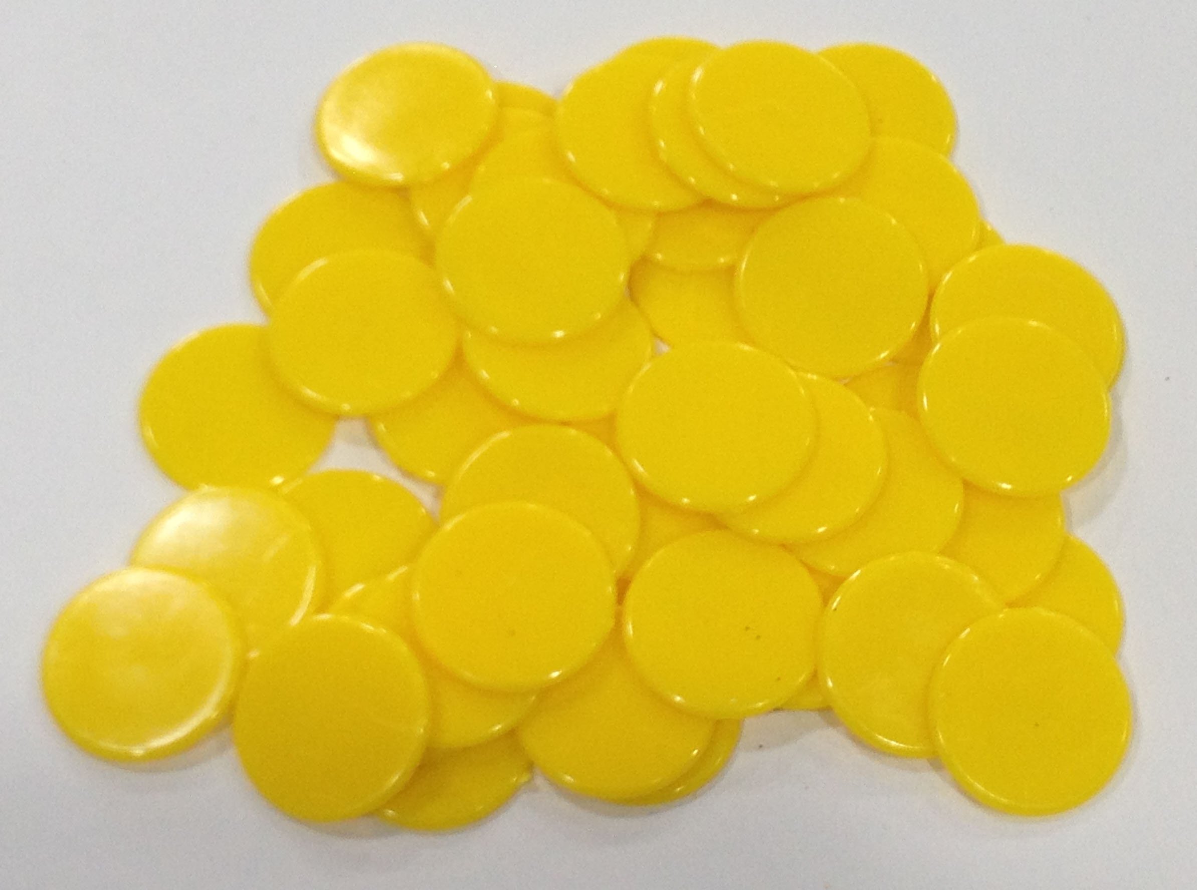 Plastic Counters Yellow Color Gaming Tokens (Hard Colored Plastic