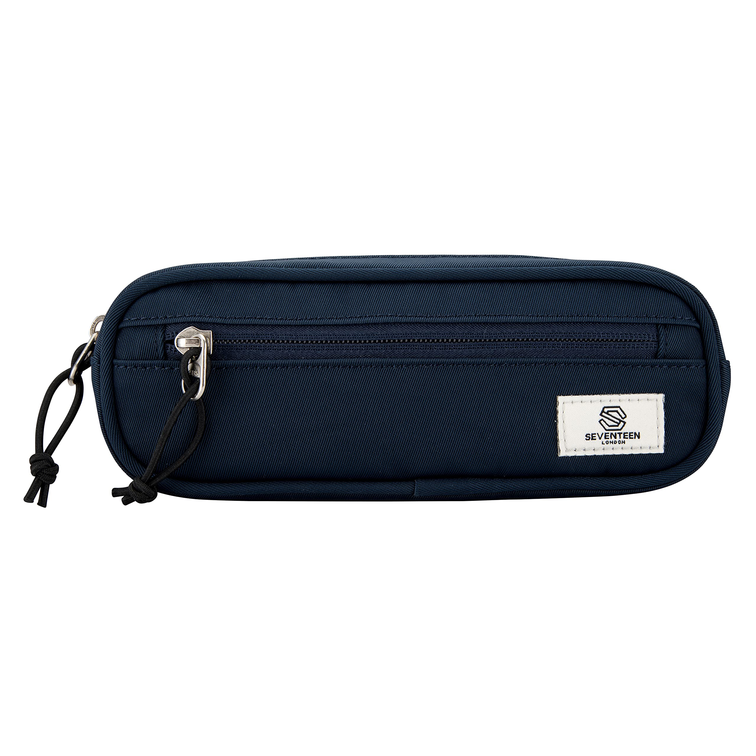SEVENTEEN LONDON – Modern Urban Navy 'Mitcham' Pencil Case in a Classic Slim Simple Design – Perfect for School