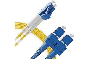 BEYONDTECH LC to SC Fiber Patch Cable Single Mode Duplex - 5m (16.4ft) - 9/125um OS1 LSZH PureOptics Cable Series