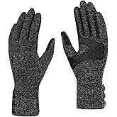 Jökulríki Womens Winter Gloves Spandex Touchscreen Warm Fleece Lined for Cold Weather