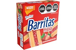 Marinela Barritas de Fresa, 4 piezas, 268g