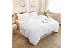 XeGe Plush Shaggy Duvet Cover, Luxury Ultra Soft Crystal Velvet Fuzzy Bedding 1PC(1 Faux Fur Duvet Cover), Fluffy Furry Comfo