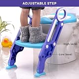 Straame Toddler Toilet Ladder Seat Adjustable Potty Training Seat Blue Purple view 7