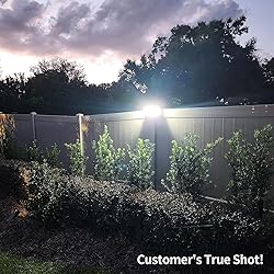 intelamp Solar Flood Lights - 2 Pack 6000mAh 1200LM
