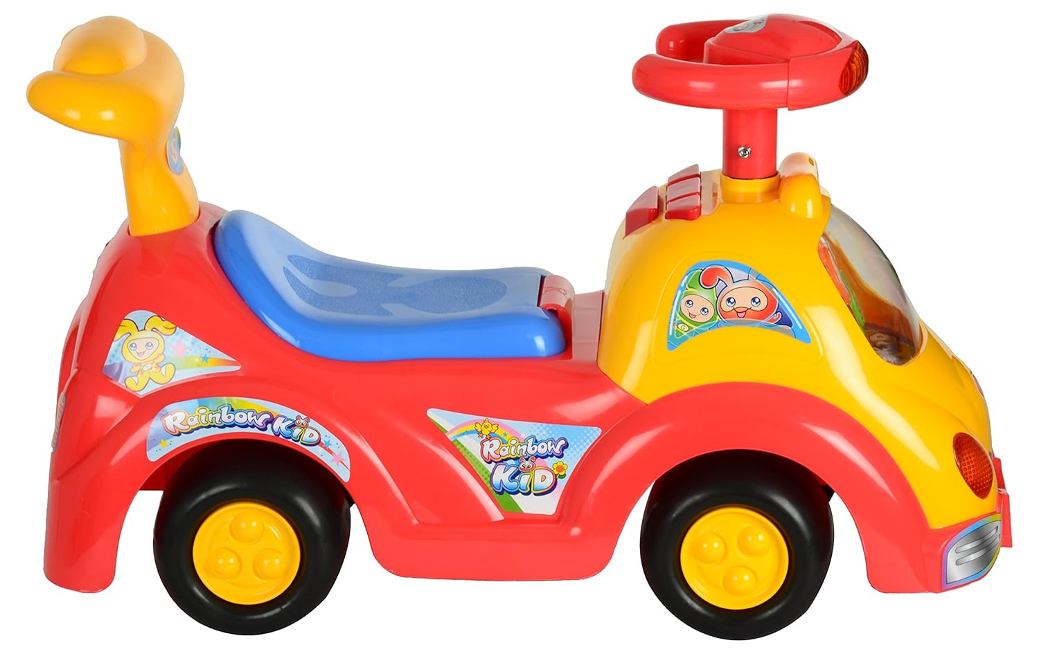 red and yellow kid car