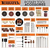 Terratek Corded Rotary Tool 234pc Accessory Set 135W 8000-33000RPM view 5