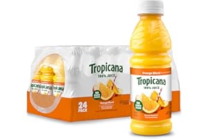 Tropicana 100% Juice Orange Blend, Single Serve, 10 fl oz Bottles (Pack of 24) - Real Fruit Juice, Vitamin C Rich, No Added Sugars, No Artificial Flavors
