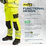 Portwest T501 PW3 Hi Vis Trousers Orange Black 12 Pockets Holster Kneepad view 3