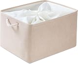 Mangata Fabric Storage Boxes Light Khaki XL with Canvas Outer and Rope Handles