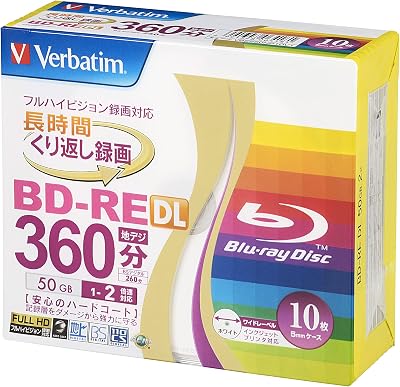 Verbatim BD-RE DL 50GB 2x Rewritable Blu-ray Discs Inkjet Printable Japan