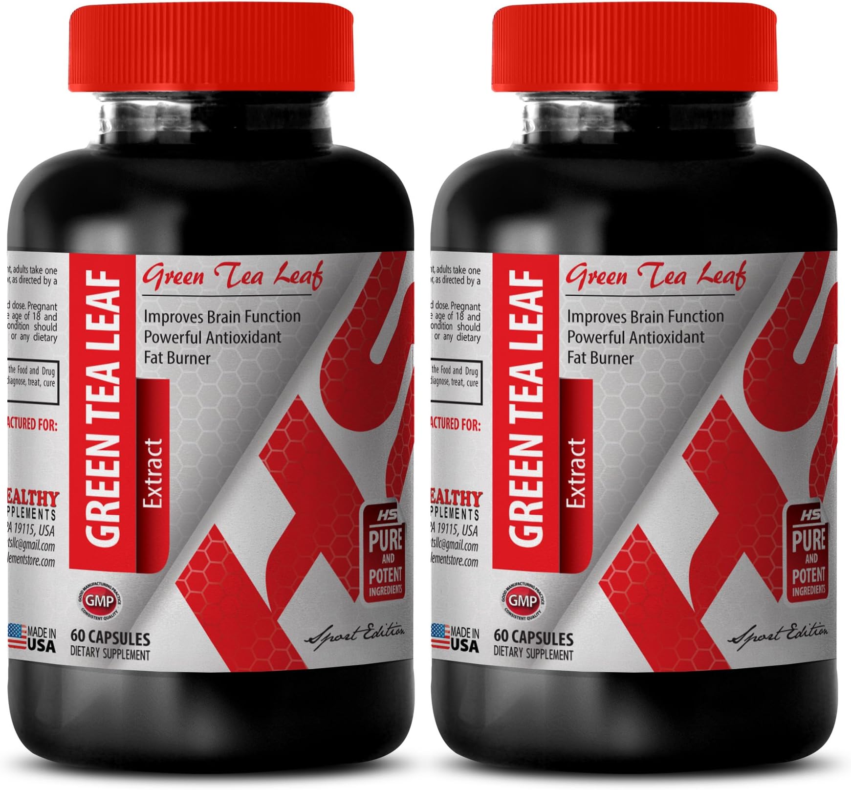 Antioxidant Complex - Green Tea Extract 300Mg - Green Tea Extract for Weight Loss - 2 Bottles 120 Capsules